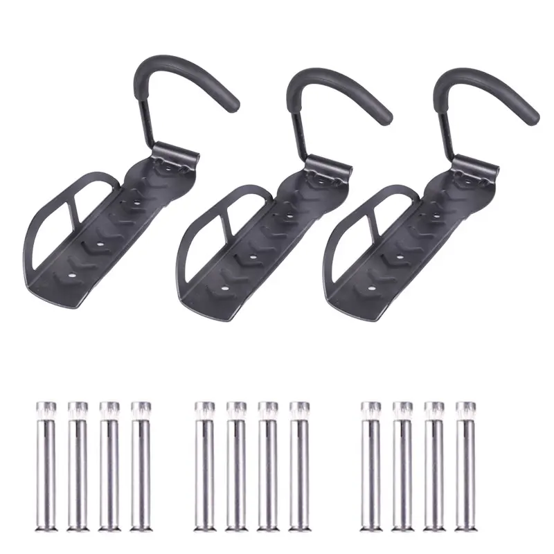 

Deemount 3PCS/Lot Heavy Duty Wall Mount Hook MTB Road Bike Storage Fixed Hanging Rack Bike Support Stand Bracket Holder