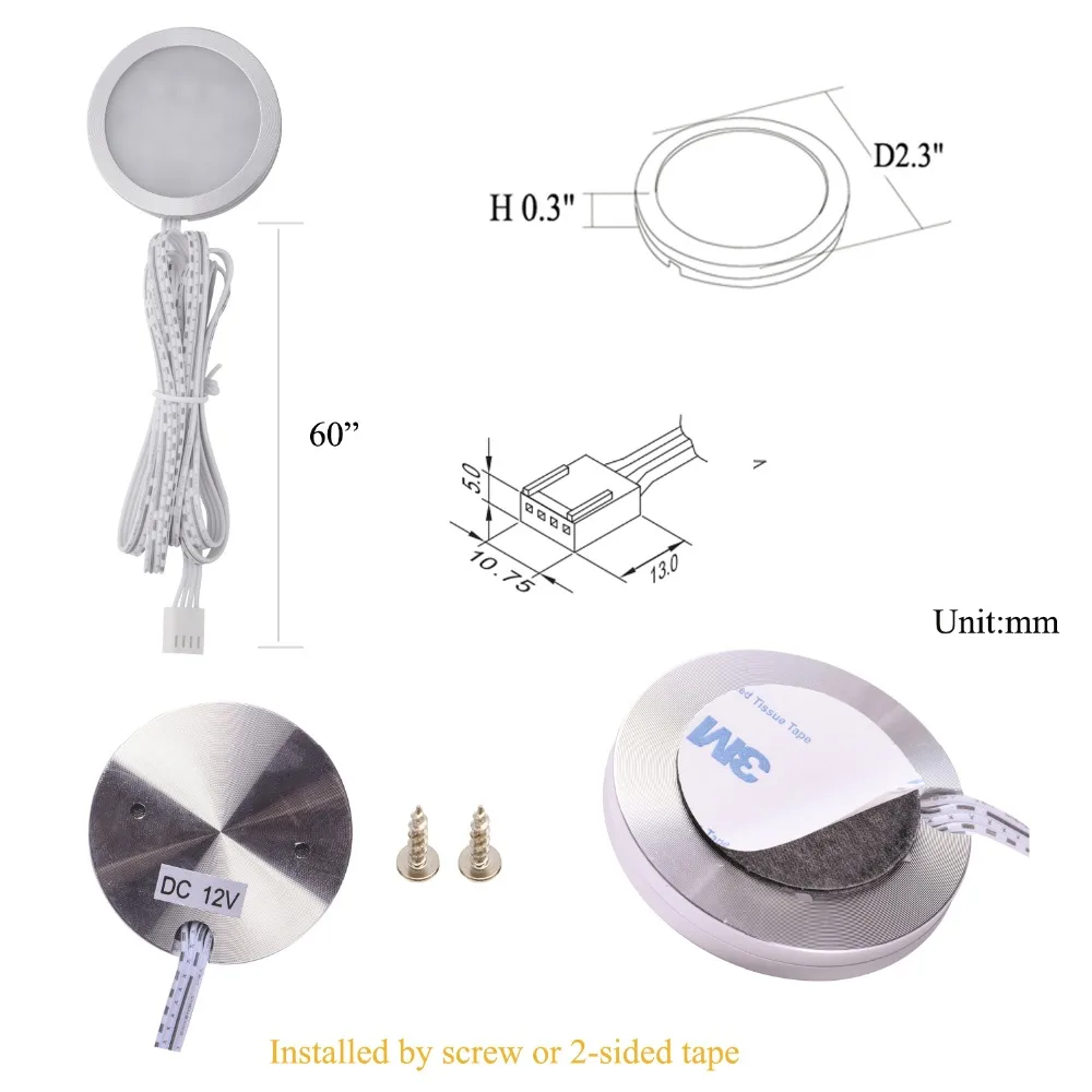 AIBOO 4/6/8/12 ks RGB LED pod skříň lehký puk lehký souprava RF vzdálený ovládání cabint lampa pro kuchyň počítadlo polici světel