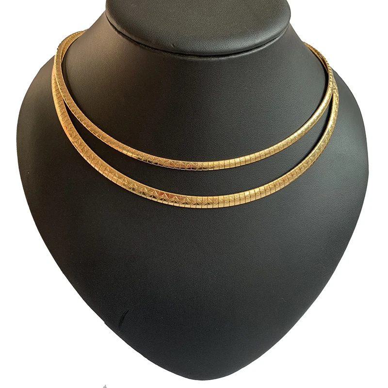 Women Choker Stainless Steel Jewelry Necklace Gold Filled Collar Chain New Style For Girl
