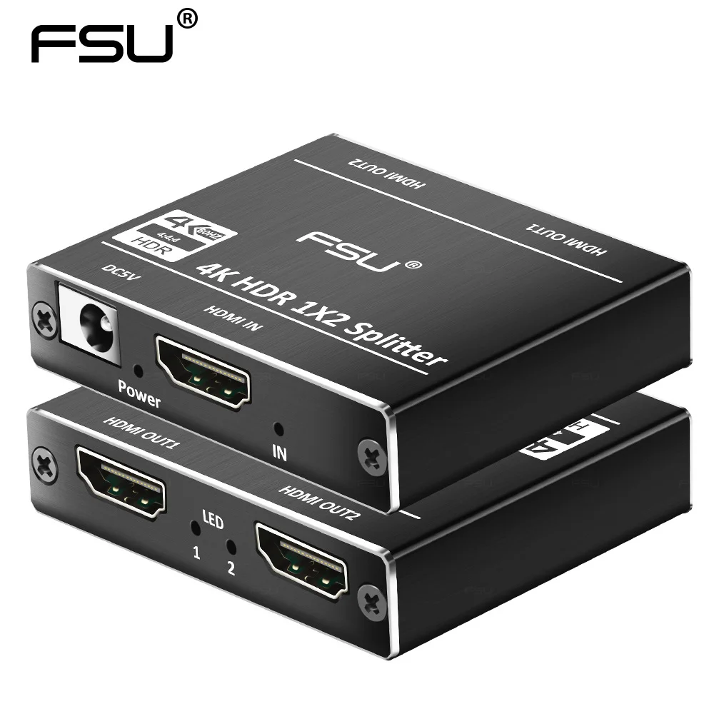 HDMI сплиттер HD 1080p 4K 60Hz HDCP видео переключатель разделенный 1 в 2 Out усилитель дисплей