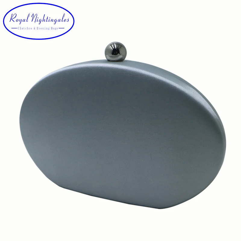 

Royal Nightingales oval heart shape satin clutch bag and hard box case evening bags for womens party prom bolsas