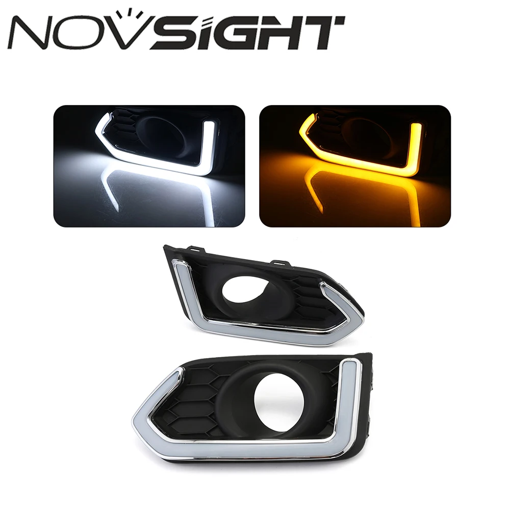 

NOVSIGHT Daylights For Honda City 2017 2018 LED Daytime Running DRL With Yellow Turn Signal Light D30