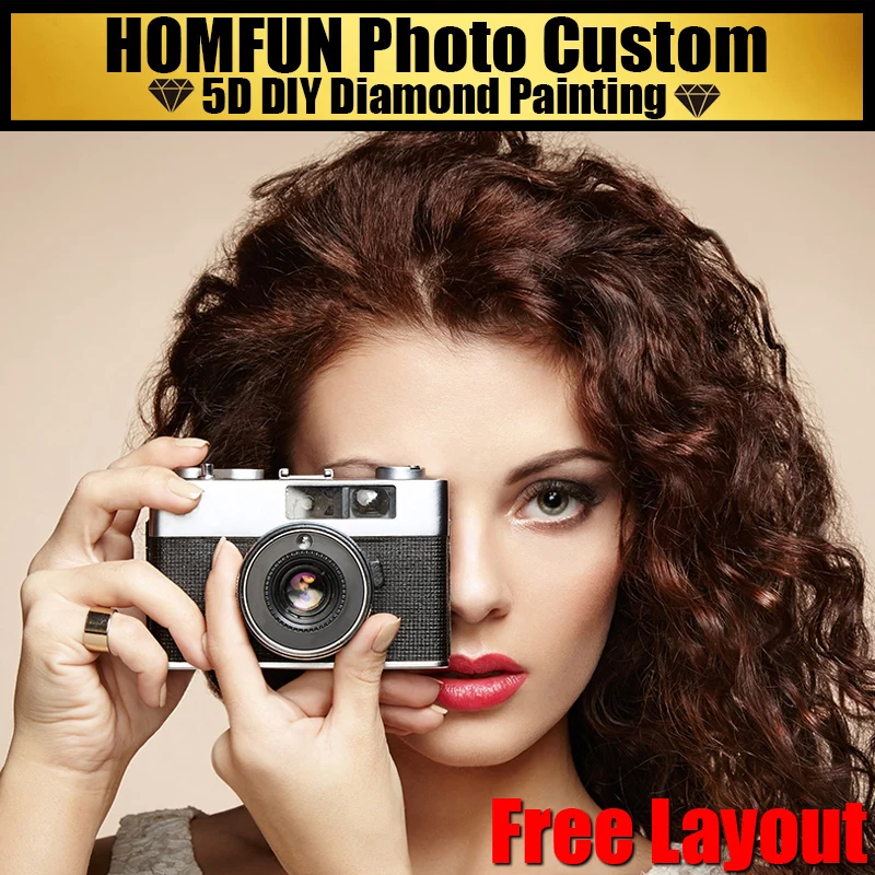 HOMFUN Diamond Painting Photo Custom 5D DIY Full Square/Round