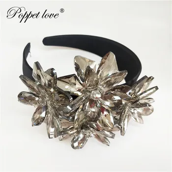 

Top Quality Royal Sparkling Zircon Brides Tiaras Crown Silver Crystal Flower Bridal Hairbands Headpiece Wedding Hair Accessories