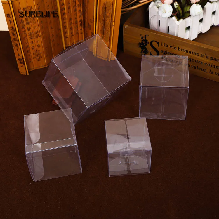 Пластиковые прозрачные подарочные коробки из ПВХ 50 шт./лот водонепроницаемые