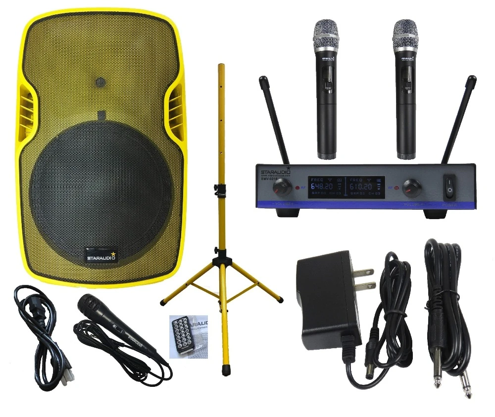 yellow dj speakers