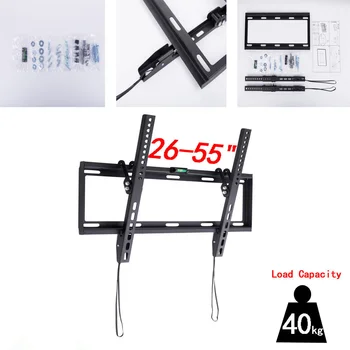 

Universal Tilting Plasma LCD LED ultra HD TV Wall Mount Bracket Fit for 26"-55" Max Support 40KG Weight Vesa 400x400mm