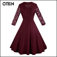 Autumn-Dress-Plus-Size-Womens-Casual-Long-Sleeve-Classic-Floral-sweat-cute-princess-Skater-Swing-Party