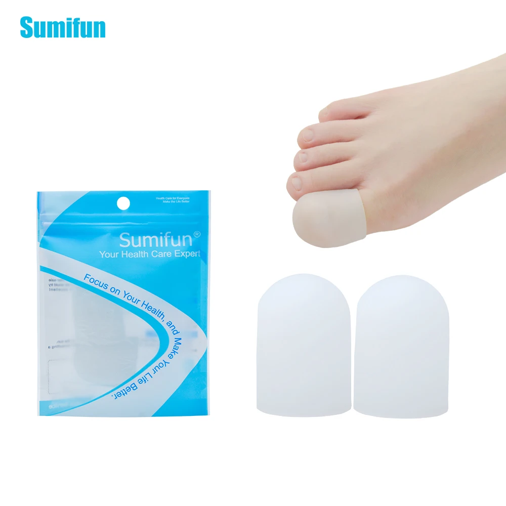 

Sumifun 2Pcs Foot Corns Remover Pedicure Hallux Valgus Foot Care Seperators Gel Tube Bandage Finger & Toe Protector C129