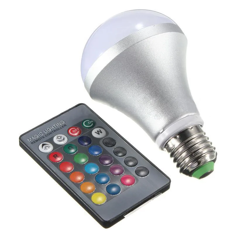 

E27 5W RGB Changing Color LED Spot Light Bulb Flood Lamps + Remote control
