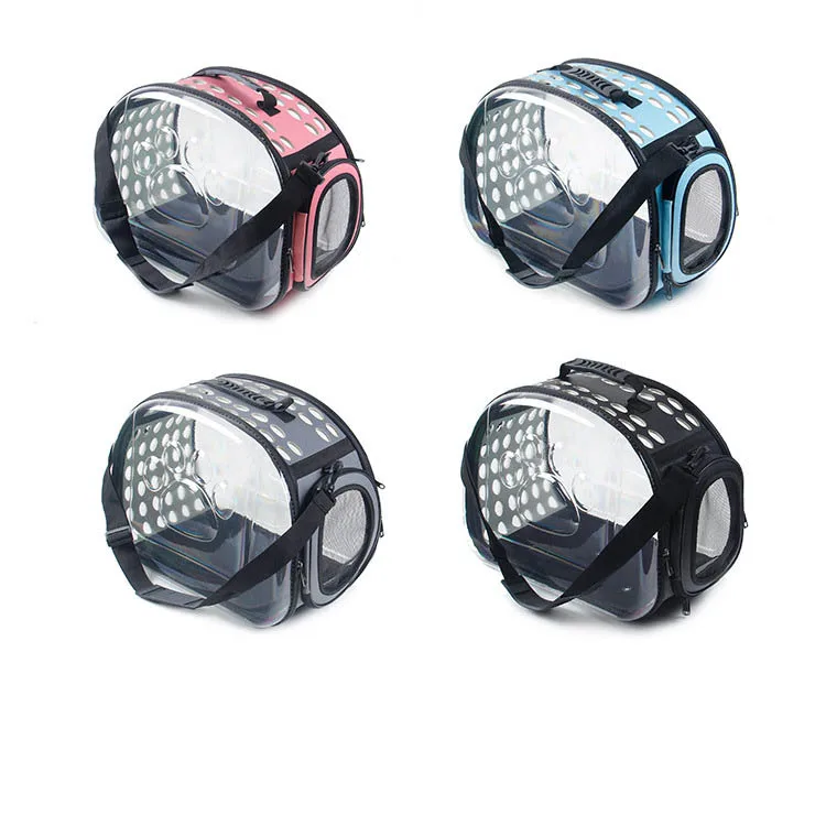 Прозрачная сумка для кошек, маленькая переносная сумка для собак, переносная сумка для кошек, складная сумка на плечо, дорожная сумка для щенка