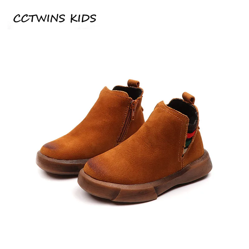 

CCTWINS KIDS 2018 Autumn Children Genuine Leather Shoe Baby Boy Brand Black Boot Girl Fashion Ankle Boot Toddler CF1547