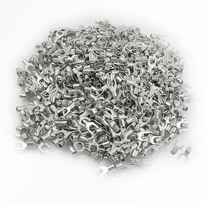 

1000 Pcs SNB3.5-5 AWG 14-12 Non Insulated Fork Terminals Connectors