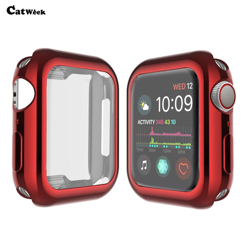 

Slim Watch Cover Case For Apple Watch 4 40MM 44MM 360 Degree Full Case Soft TPU Screen Protector For iWatch 4 Shockproof Skin