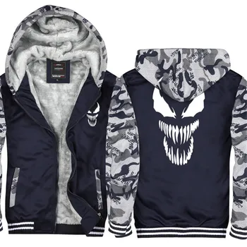 

Cosplay Fashion venom cool teeth spiderman Fashion Men women Warm Thick Coat Jacket winter Street velvet Sweatshirt top Hoodie