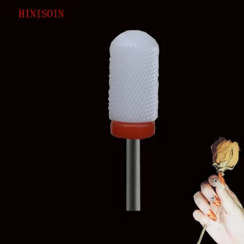 

15pcs White Ceramic Nail Drill Bit - Large Rounded Top Bit