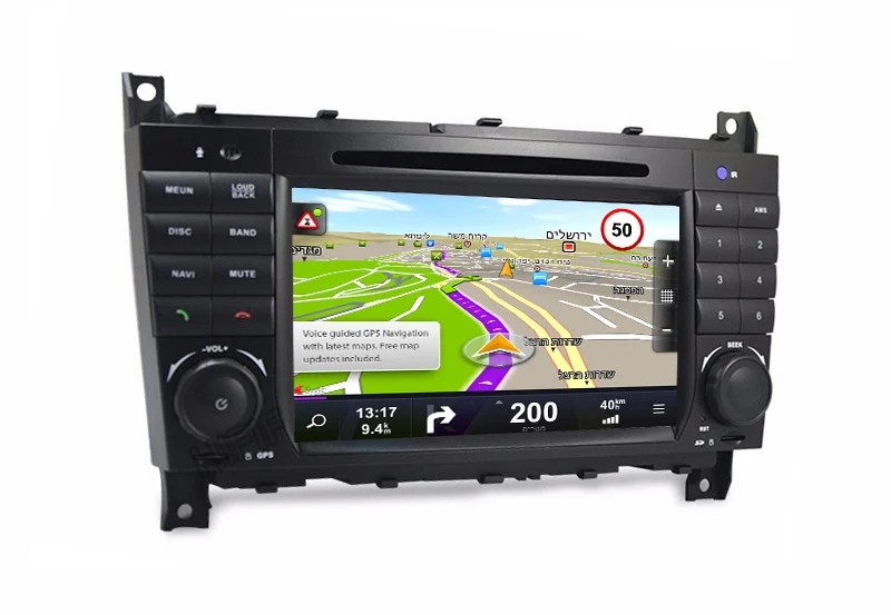 Clearance 1024X600 Quad Core Android 7.12 Car DVD for Mercedes Benz C Class W203 C200 C230 C320 CLK 200 CLK350 CLK500 GPS Radio Stereo BT 5