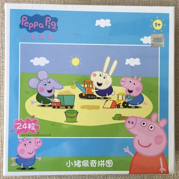 Peppa pig 15/24/48/100piece paper puzzle toy Stitching images Improve identification ability Intelligence training patchwork toy - Цвет: 24 piece-picture1