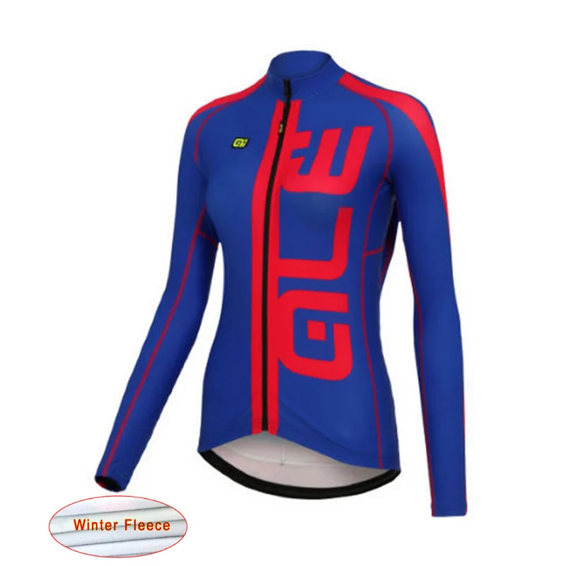 ALE 2017 Pro Team Woman Cycling Jersey winter thermal fleece cycle font b clothing b font
