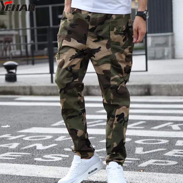 Military Camouflage Plus Size Baggy Cargo Pants For Men Loose Hip Hop ...