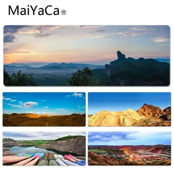 

MaiYaCa Custom Skin Danxia Landform Keyboard Gaming MousePads Size for 30x90cm 40x90cm Rubber Rectangle Mousemats