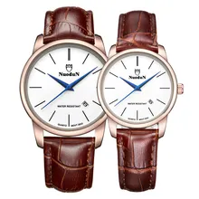 Boys Watches Nuodun Quartz Watch Shock Resistant Waterproof Leather Nato Strap 20mm Dress Wrist Watch Orologio