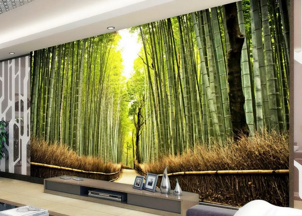 Customized Wallpaper Bathroom Bamboo Forest Scenery Customized Wallpaper Bathroom Bamboo Forest Scenery Living Room Photo In Wallpapers From Home Improvement On Aliexpress