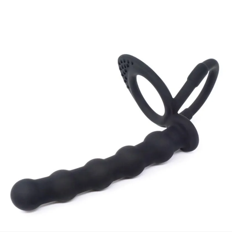Bdsm Анальная пробка для секса силиконовые двойные кольца Стимулятор точки G
