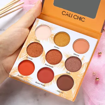 

9 Colors Glitter Eyeshadow Palette Makeup Professional Matte Eyeshadow Powder Pigment Eyeshadow Palette Shimmer Cosmetic Beauty