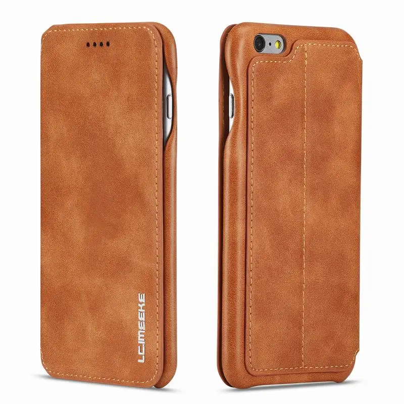 

Mobile Case For iPhone 6s Cover Wallet Business Retro Book Design Capa For Apple iPhone 6 6s Plus Case Luxury Leather Flip Stand