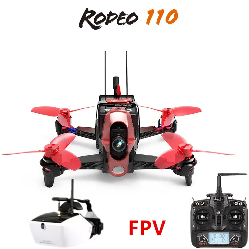 Walkera Rodeo 110+ DEVO 7 пульт дистанционного управления+ очки 4 FPV очки RC гоночный Дрон FPV Квадрокоптер RTF(600TVL камера в комплекте