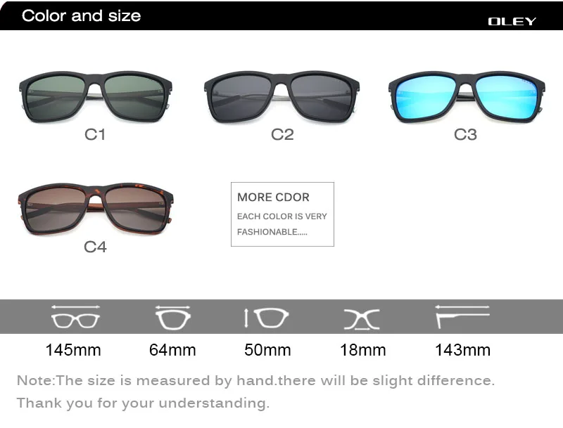 OLEY Алюминий Магний+ R90 Модные солнцезащитные очки для мужчин и женщин поляризационные Квадратные Солнцезащитные очки для вождения zonnebril dames