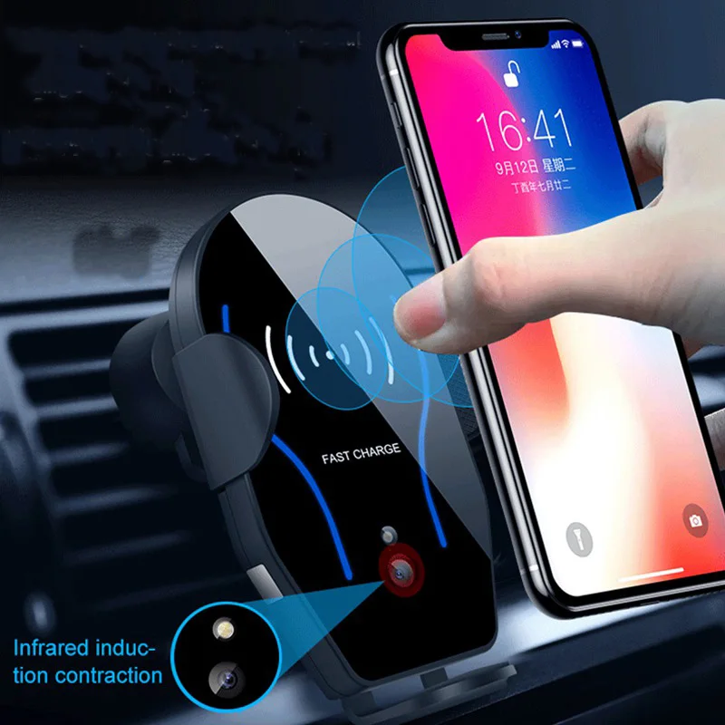 

XN212 Qi Wireless Charger Air Vent Car Phone Holder 2 in 1 7.5W 5W Charging Pad For Qi-enabled Smartphones Universal Car Holder