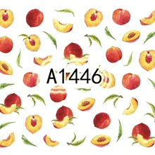 Наклейка на ногти водная переводная картинка для ногтей художественная тату слайдер персик фрукты дизайнерские украшения Маникюр Наклейка s переводная Фольга Обертывания