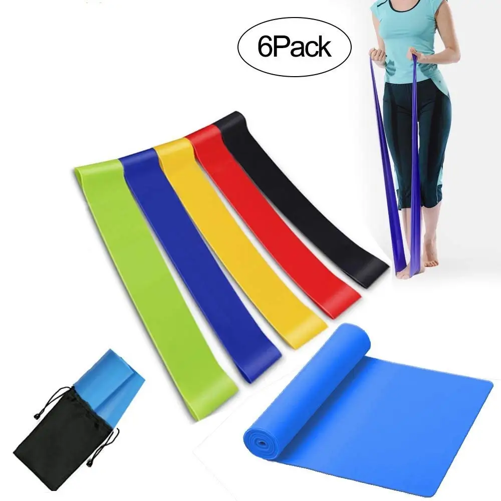 6 Pcs/Set Resistance Bands 100 Natural Latex fitness equipment Home
