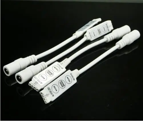 

best price wholesale 5 pcs DC12V Mini 3keys LED RGB Controller with DC plug for 5050 3528 RGB led strip light