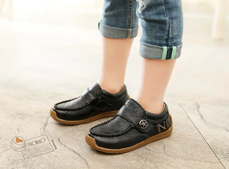 Новая детская обувь осень на открытом воздухе для мальчиков детские, из натуральной кожи; модная спортивная одежда для мальчиков повседневная обувь
