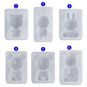 

Silicone Mold DIY Doll Jewelry Making Cake Chocolate Fondant Decoration Epoxy Resin Gifts Puppy Dog Bear Rabbit Baby Dolls Toys