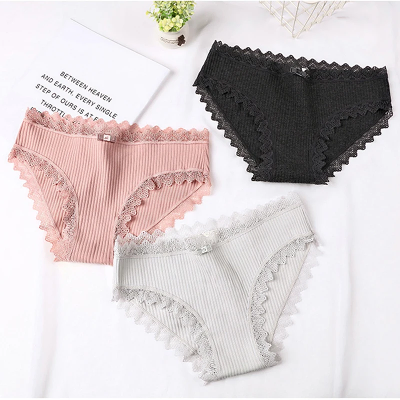 

Seamless Panties For Women Soft Briefs Knitted Cotton Underwear Sexy Low-rise Panty Female Underpants Cute Girls Intimates #D