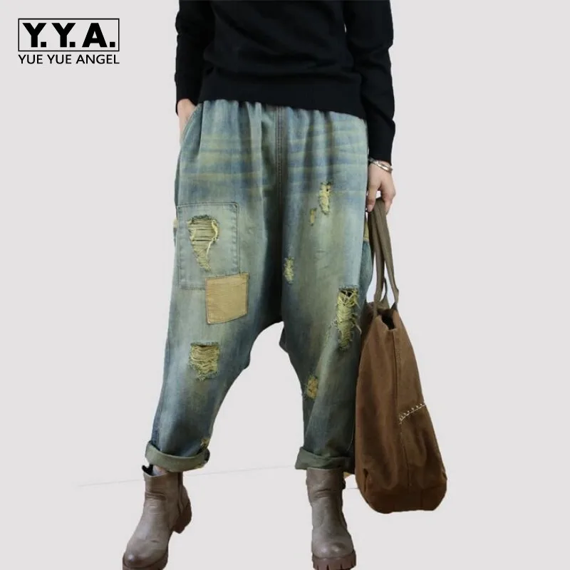 Baggy Ripped Denim Jeans For Boys - Straight Wide Leg Distressed Hip Hop Loose Fit Casual Pants