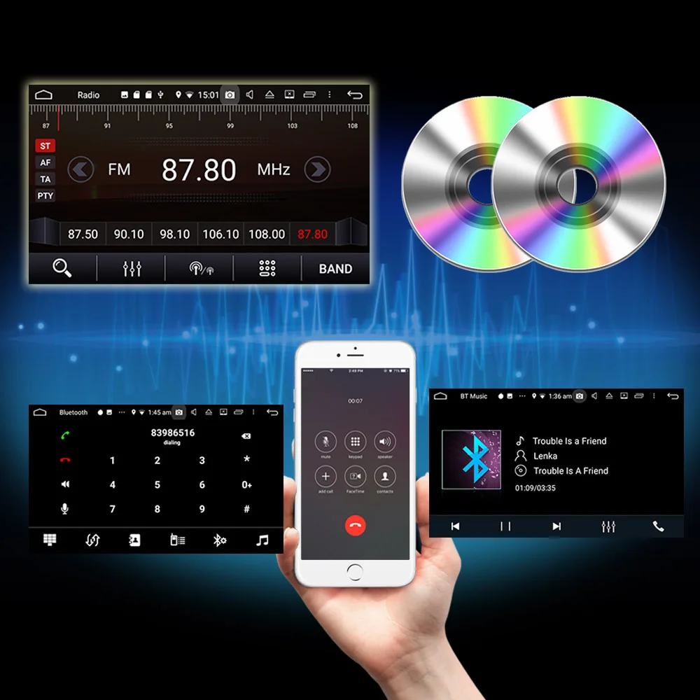 Flash Deal 7" Android 8.1 Quad Core Car Multimedia player 2 Din Car DVD Radio Bluetooth MP3 Player For AUDI A3 2006 2007 2008 2009 -2013 8