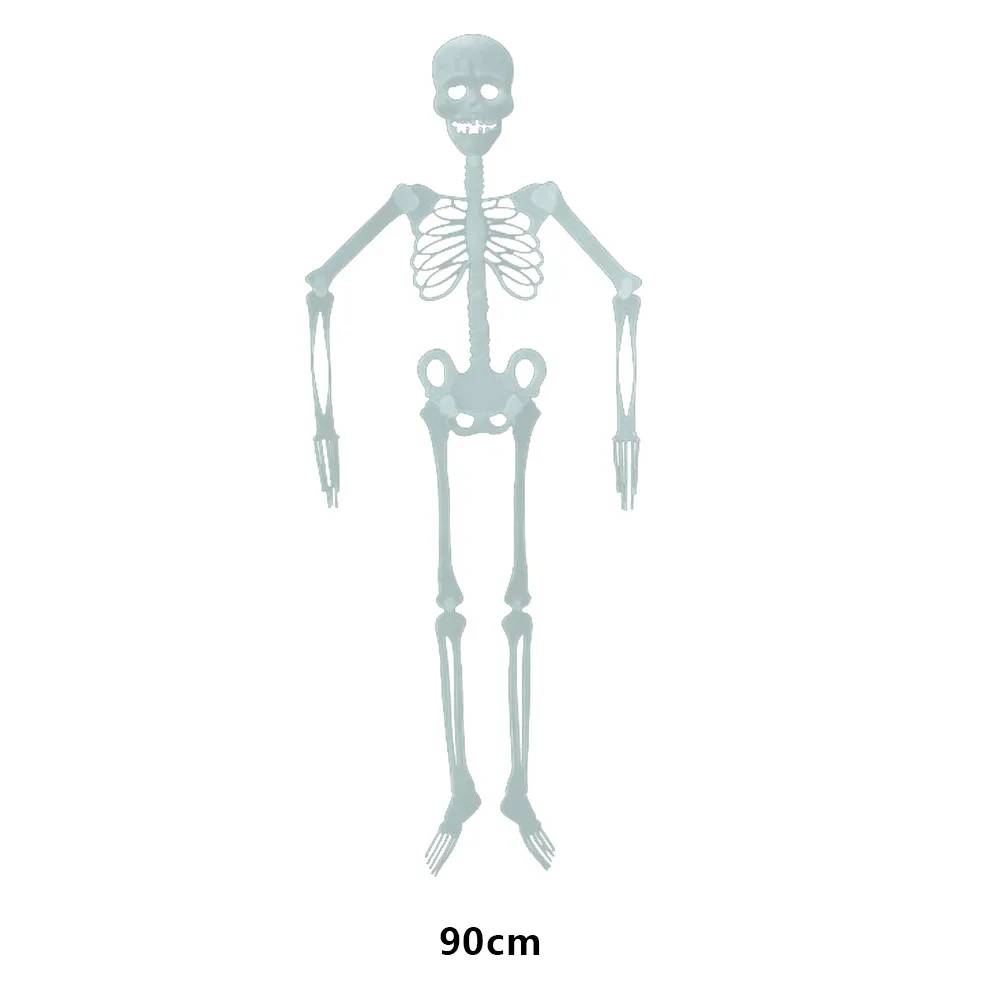 ISHOWTIENDA Scary Halloween Decoration Luminous Hanging Outdoor Party Horror Movable Skull Skeleton -Cosplayware Store