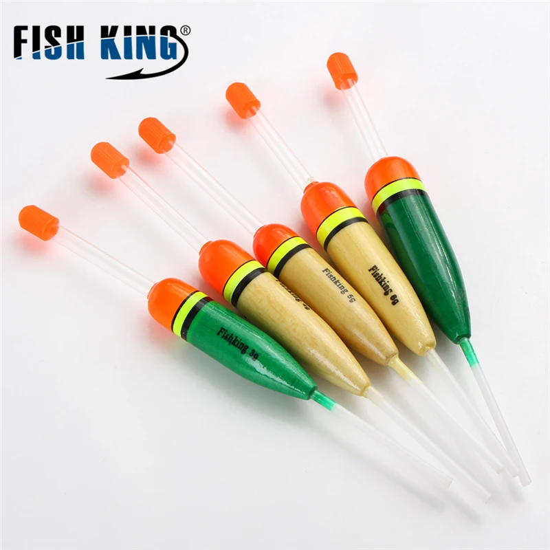 

FISHKING 5PC/LOT 10G 15G 20G 30G 18CM 19CM 22.5CM Stick Floats Fluctuate Mix Size Color float buoy For Fishing Accessories