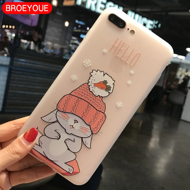 

Case For iPhone 5S 7 6S SE 8 XS Max XR Case Silicone Cute Cartoon Matte TPU Soft Cover For iPhone 6S 6 7 8 Plus 3D Relief Cases