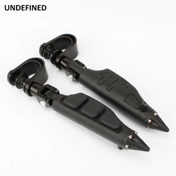 

1-1.25" Black Motorcycle Highway Crash Bar Guard Foot Pegs Footrest Mount Clamps For Harley Softail Dyna CVO FXSBSE FXSTSB FXS