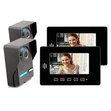 Freeship de dhl 7 “Entrada de la máquina y máquina de interior sistema de intercomunicación Video de La Puerta de la Puerta de Intercomunicación Teléfono con cámara de la puerta