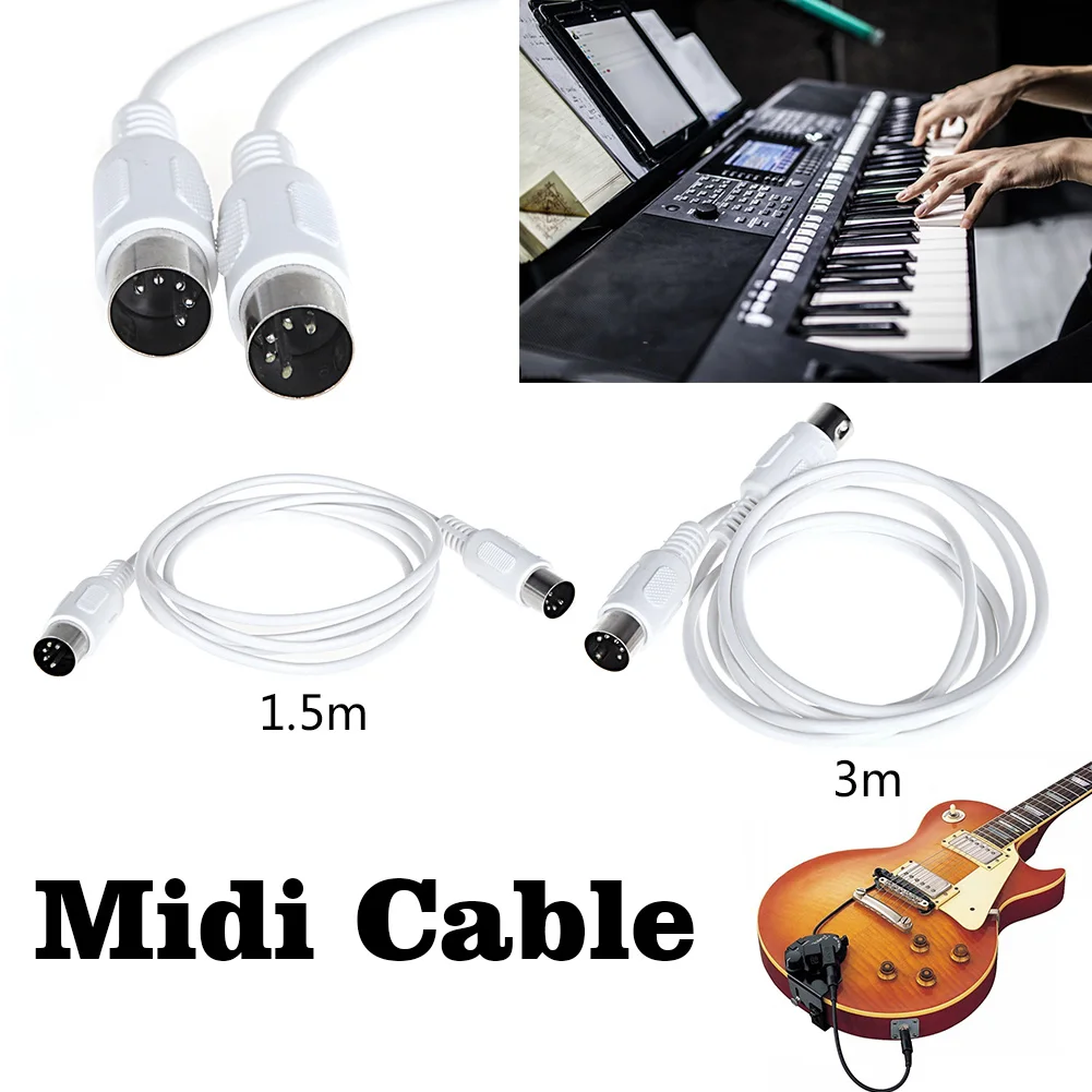 1,5/3 м электрическое пианино MIDI линия музыкального монтажа линия с двойной головкой пять игл соединительный провод электронный орган нить