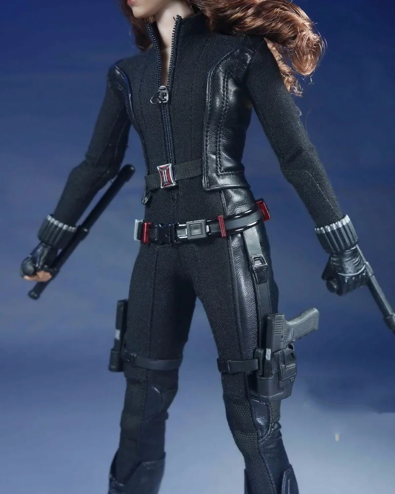 Custom SO-Toys SO-T01/SO-T03 1/6 Scarlett Johansson Black Widow Battle suit Clothes Set For 12 inches PH Doll Body Figure