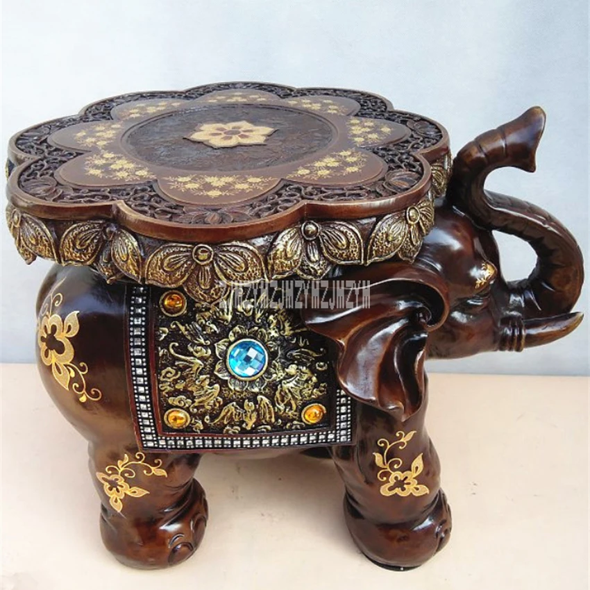 

BUCD01-20 Elephant Furnishings Resin Elephant Stool House Warming Gifts Resin Stool Elephant Furnishings Changing Shoes Stool