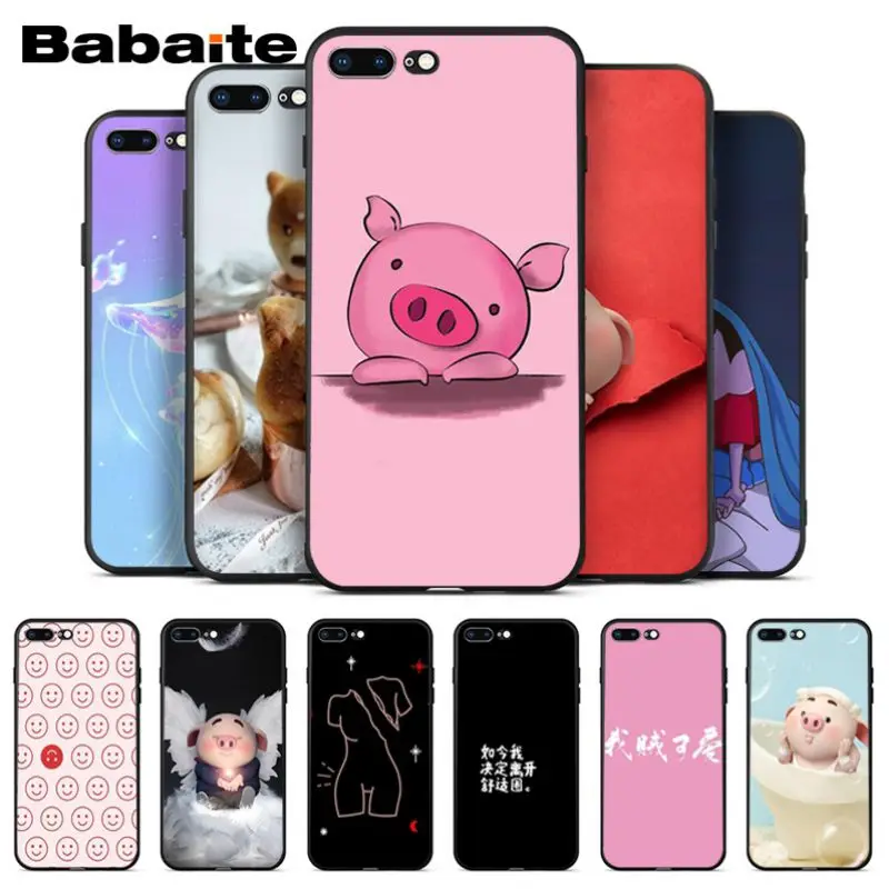 Babaite чехол для iphone 6 7 Розовая Свинья медузы мягкий силиконовый Apple 8 6S Plus X XS MAX 5 5S SE XR